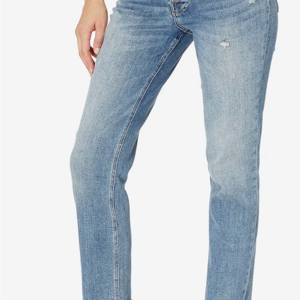 Kut From The Kloth Rachael Fab Ab Mom Jeans Size 2 High Rise Button Fly Raw Hem